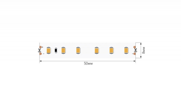 фото Светодиодная лента 2835, 120 LED/м, 9,6 Вт/м, 24В, IP65, 3M, Цвет: Теплый белый, SWG2120-24-9.6-WW-65-M, катушка 5 м