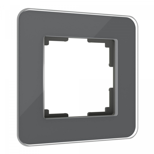 фото Рамка из стекла на 1 пост Elite графит W0012440