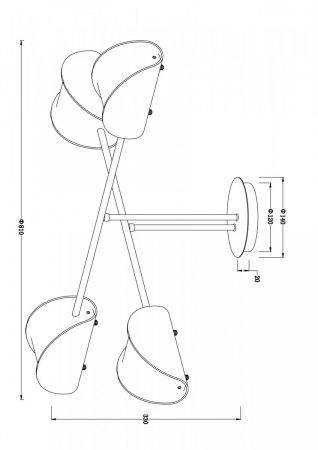 фото Люстра Freya Mallow FR5228PL-04B, черный
