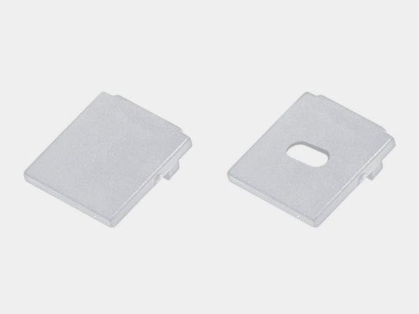Заглушки серебро SWG LS-12-SI-ECS, для профиля LS-12-SI, (комплект 2 шт)