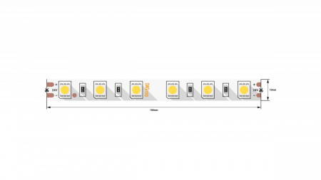 фото Светодиодная лента 5050, 60 LED/м, 14,4 Вт/м, 24В, IP20, Цвет: Нейтральный белый, SWG560-24-14.4-NW-M, катушка 5 м