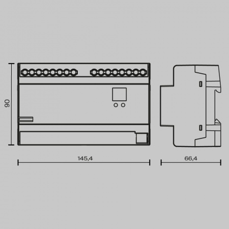 фото Диммер DALI DT6 четырёхканальный TRIAC 230В DIN 800Вт Maytoni 721020, белый