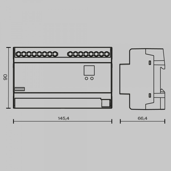 фото Диммер DALI DT6 четырёхканальный TRIAC 230В DIN 800Вт Maytoni 721020, белый