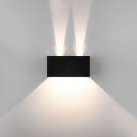 фото Уличный настенный светодиодный светильник с регулируемыми лучами WINNER DOUBLE LED IP54 35137/W черный