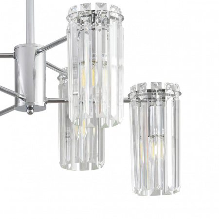 фото Хром/прозрачный, металл/хрусталь Люстра подвесная E14 6*40W 220V FAVLA CLASSI, арт. 8348/6C
