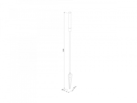 фото Ландшафтный светильник Камыш SWG 1W-24V-WW-IP65 1200 мм ШИМ