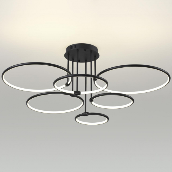 фото Чёрный Люстра потолочная с ПДУ LED 156W 3000-6000K 220V URSULA LEDIO, арт. 6506/99CL