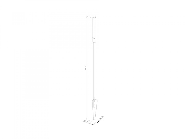 фото Ландшафтный светильник Камыш SWG 1W-24V-WW-IP65 1200 мм ШИМ