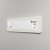 фото Рамка из поликарбоната на 4 поста Split айвори/белый, soft-touch W0043066