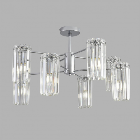 фото Хром/прозрачный, металл/хрусталь Люстра подвесная E14 8*40W 220V FAVLA CLASSI, арт. 8348/8C