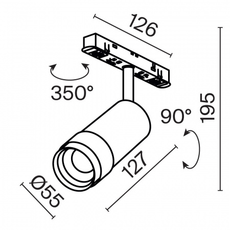 фото Трековый светильник Maytoni Technical Focus Zoom TR211-1-12W3K-Z-W, белый