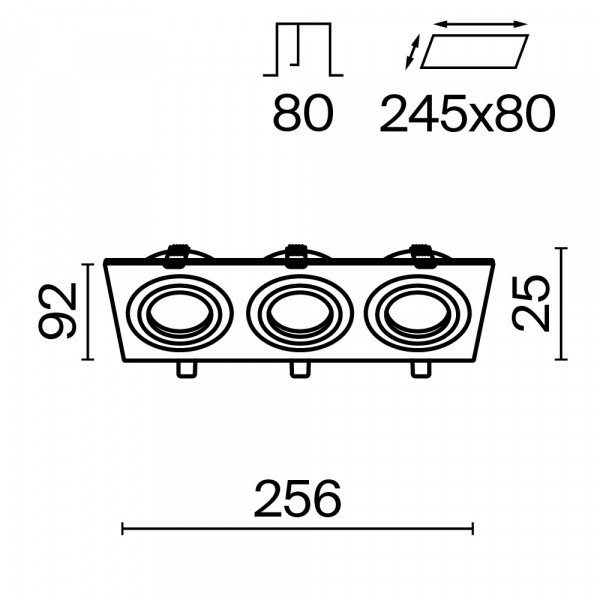 фото Встраиваемый светильник Maytoni Technical Atom DL024-2-03W, белый