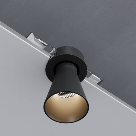 фото светильник встраиваемый с антибликовой решеткой Bell 8W 3000K черный 25097/LED