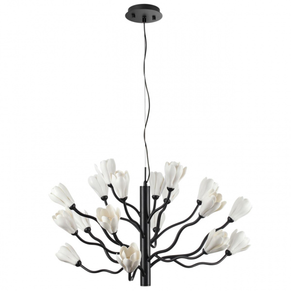 Черный матовый/белый/фарфор Люстра G4 LED 18*5W GARDI MODERN, арт. 5090/18