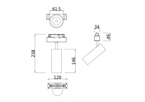 фото Трековый светильник Maytoni Technical Focus LED TR019-2-15W4K-W, белый