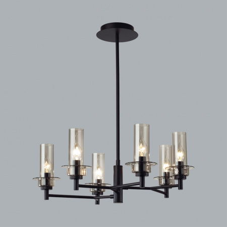 фото Черный/дымчатый/металл/стекло Люстра потолочная E14 6*40W 220V MADONNA CLASSI, арт. 6555/6C