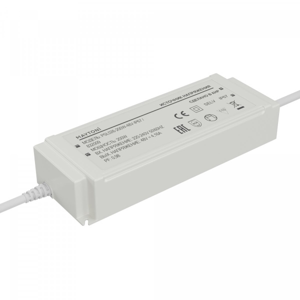 Источник напряжения PSL026 48В 200Вт IP67 Maytoni 832009, белый