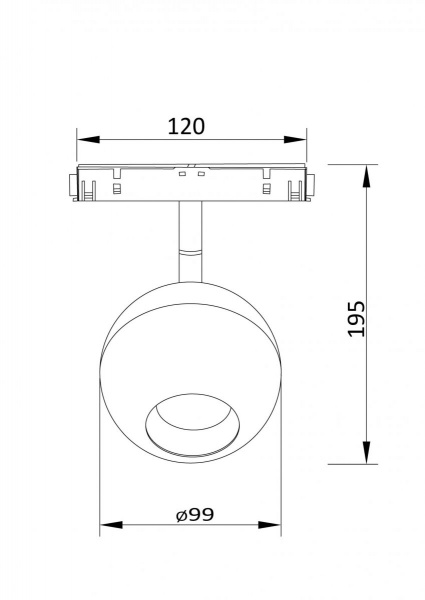 фото Трековый светильник Maytoni Technical Ball TR028-2-15W4K-B, черный