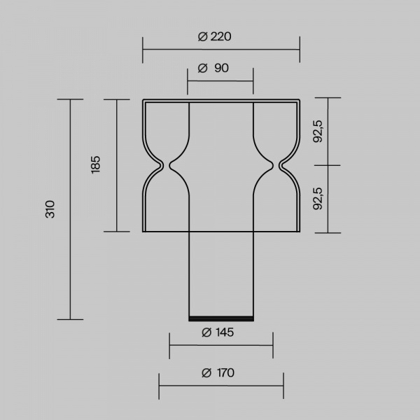 фото Настольный светильник Maytoni Vetro MOD485TL-L9GR3K, серый