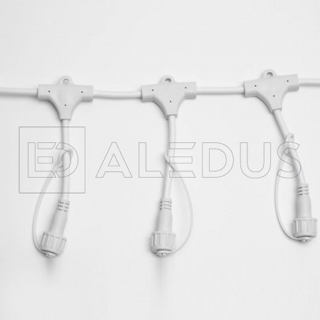 фото Шина ALEDUS 2.3 м, 20 Т-коннекторов, белый провод, 2Pin