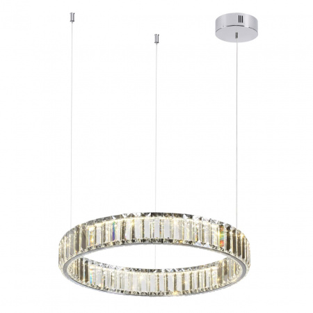 фото Хром/прозрачный металл/хрусталь Люстра LED 30W 4000K 3570Лм VEKIA L-VISION, арт. 4930/30L