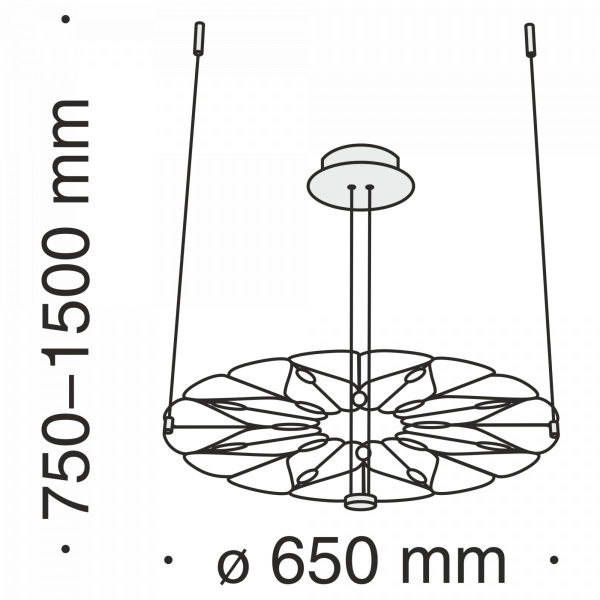 фото Подвесной светильник Maytoni Volare MOD037PL-L16B, черный