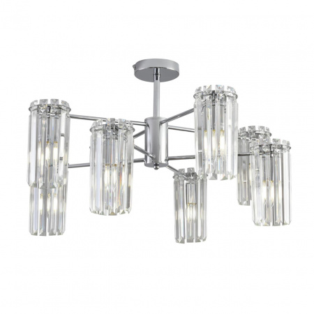 фото Хром/прозрачный, металл/хрусталь Люстра подвесная E14 8*40W 220V FAVLA CLASSI, арт. 8348/8C