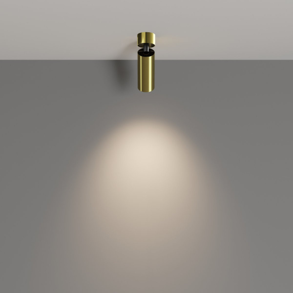 фото Потолочный светильник Maytoni Technical FOCUS LED C055CL-L12W4K-W-BS, латунь