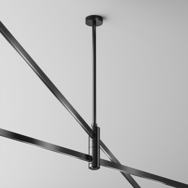 фото Крепление потолочное Среднее / Medium двойное 300мм Flarity черный Maytoni Technical TRA158C-D1-B