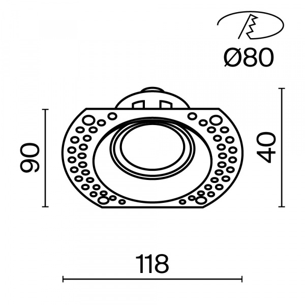 фото Встраиваемый светильник Maytoni Technical Dot DL042-01-RD-W, белый