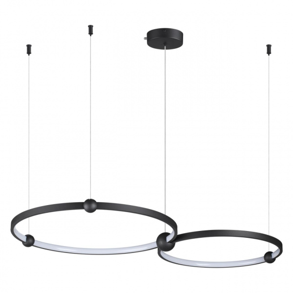 Чёрный Светильник подвеснойс ПДУ LED 80W 3000-6000K 220V DIEGO LEDIO, арт. 6533/80L