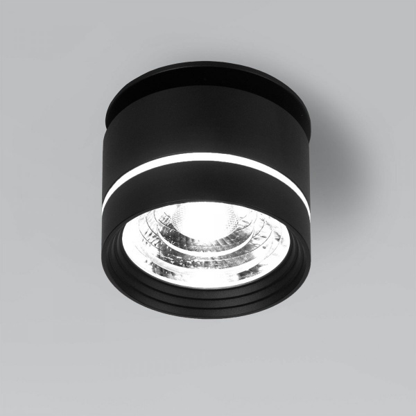 фото Встраиваемый поворотный светодиодный светильник 8W 4200K чёрный 25035/LED