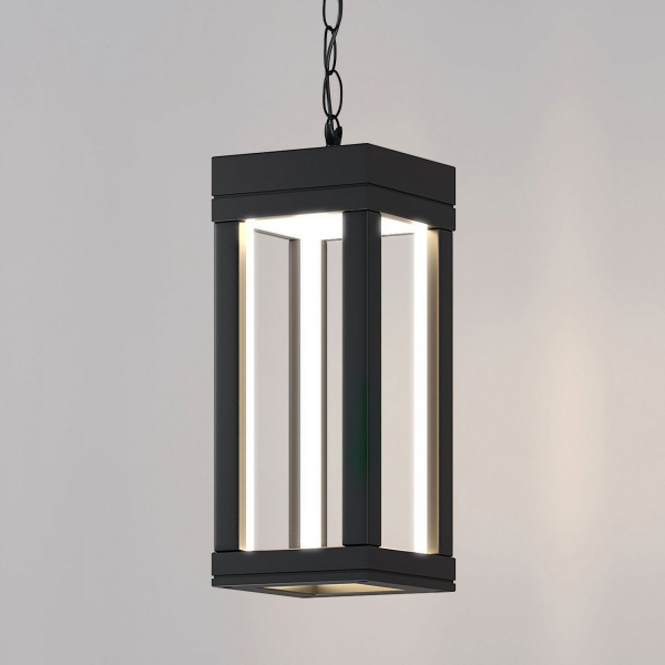 фото Уличный подвесной светодиодный светильник Frame LED IP54 1528 TECHNO черный