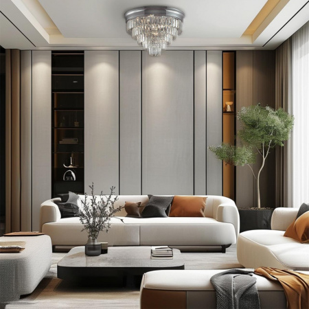 фото Хром/хрусталь металл/прозрачный Люстра потолочная Е14 8*40W 220V ZAHA CLASSI, арт. 8266/8C