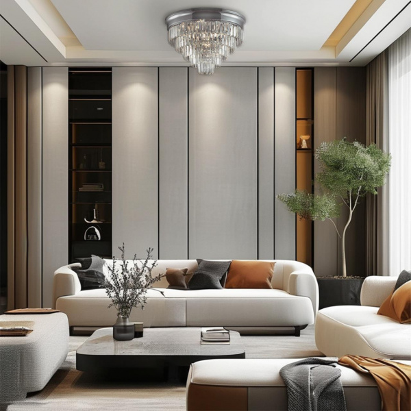 фото Хром/хрусталь металл/прозрачный Люстра потолочная Е14 8*40W 220V ZAHA CLASSI, арт. 8266/8C