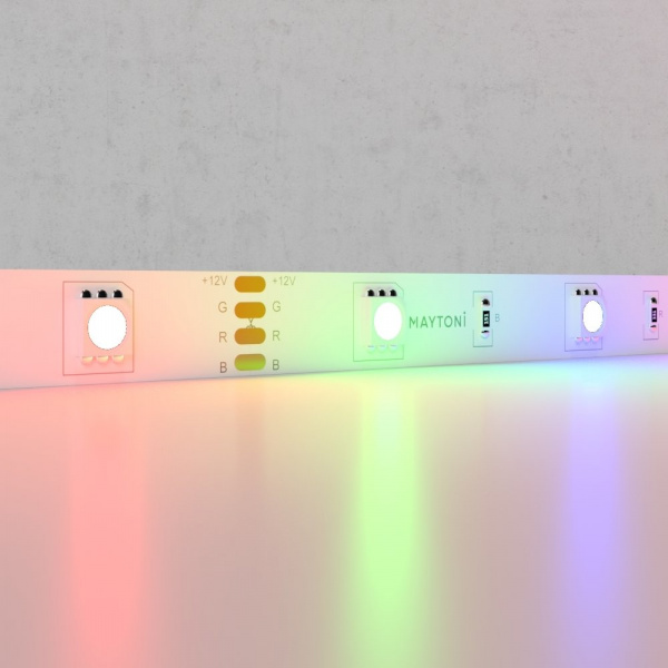 Светодиодная лента 12В 5050 7,2Вт/м Цветная (RGB) 5м IP20 Maytoni 10126, белый