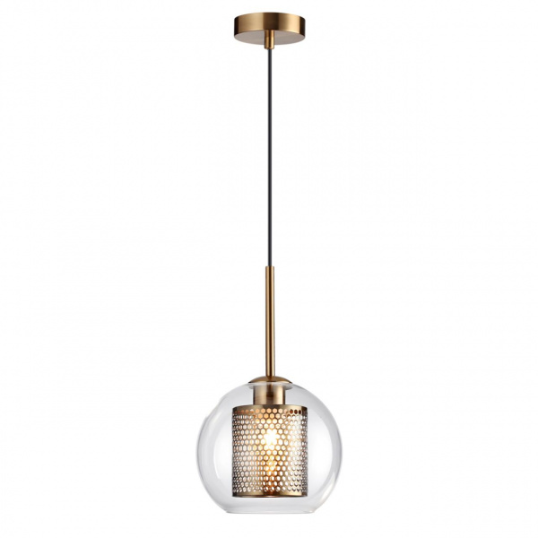 фото Античн.бронза/металл/прозрачный/стекло Подвес E27 1*40W CLOCKY PENDANT, арт. 4939/1