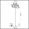 фото Черный матовый/белый/фарфор Торшер G4 LED 12*5W GARDI MODERN, арт. 5090/12F