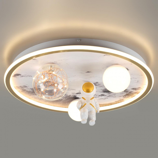 фото Белый, золотой Потолочный светильник с ПДУ LED 105W 3000-6000K 220V ATLAS LEDIO, арт. 6507/88CL