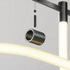 фото Потолочный коннектор с тросовым подвесом Тау / Tau в шинопровод Flarity черный Maytoni Technical TRA154CSW-1B