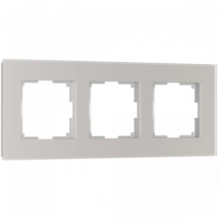 фото Рамка из стекла на 3 поста Senso дымчатый soft-touch W0033117