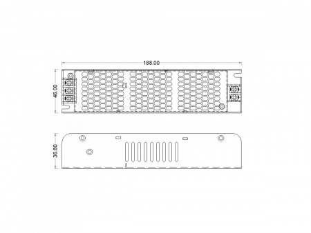 фото Блок питания SWG для светодиодных лент компактный (узкий), 100 W, 24V, T-100-24