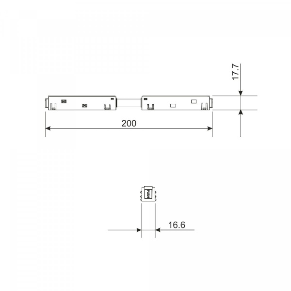 фото Slim Magnetic Прямой коннектор и планка белый (1 шт.) 85096/00