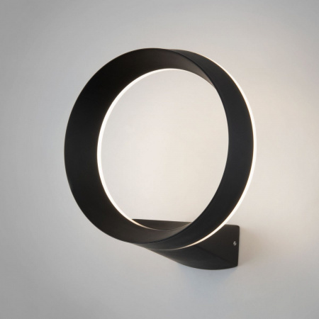 фото Уличный настенный светодиодный светильник Ring IP54 1710 TECHNO LED черный