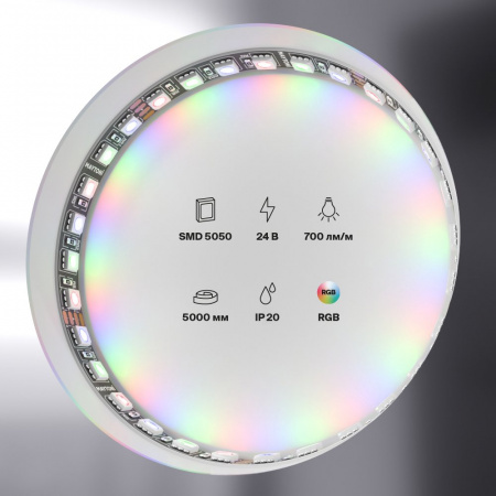 фото Светодиодная лента 24В 5050 21Вт/м Цветная (RGB) 5м IP20 Black Maytoni 20038, черный