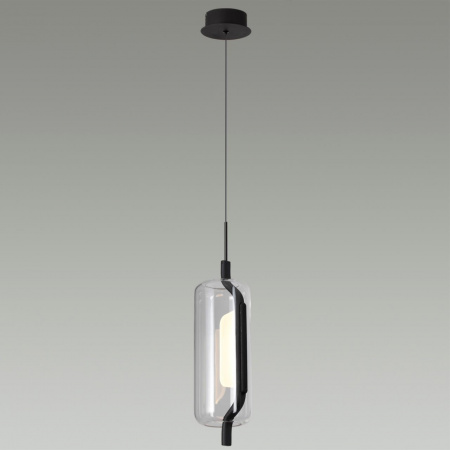 фото Черный матовый/прозрачный/стекло Подвес LED 10W 3000K KAVIA L-VISION, арт. 5003/10L