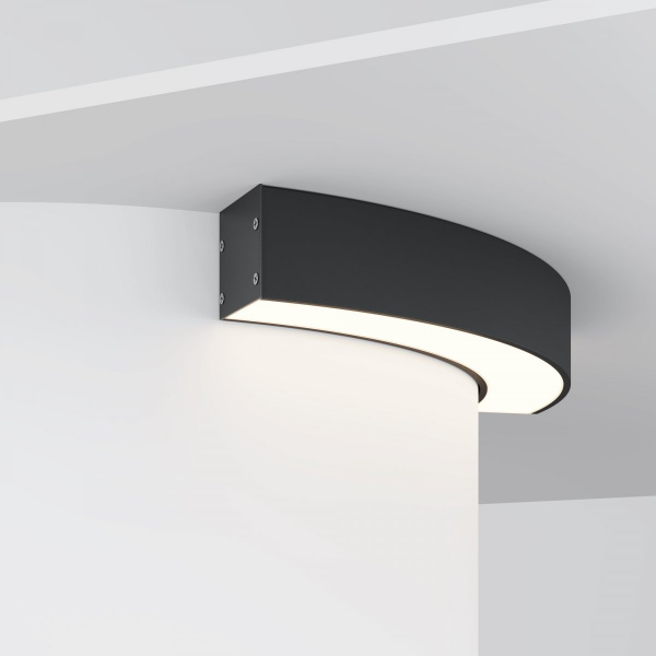фото Радиусный профиль 35x35 D320мм 1/4 круга черный Maytoni ALM-3535R-B-D-90°-0.3M