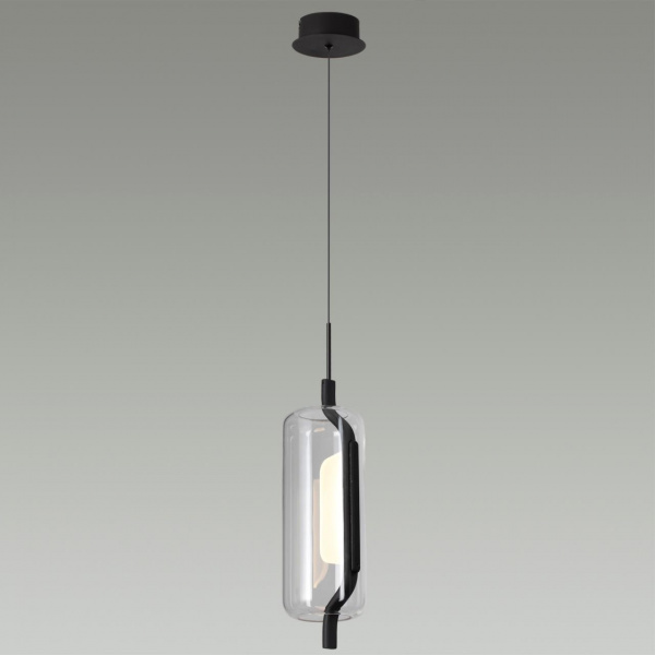 фото Черный матовый/прозрачный/стекло Подвес LED 10W 3000K KAVIA L-VISION, арт. 5003/10L