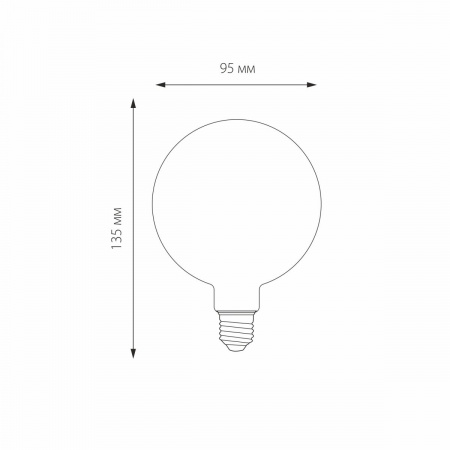 фото Филаментная светодиодная лампа G95 6W 3300K E27 тонированная BLE2704