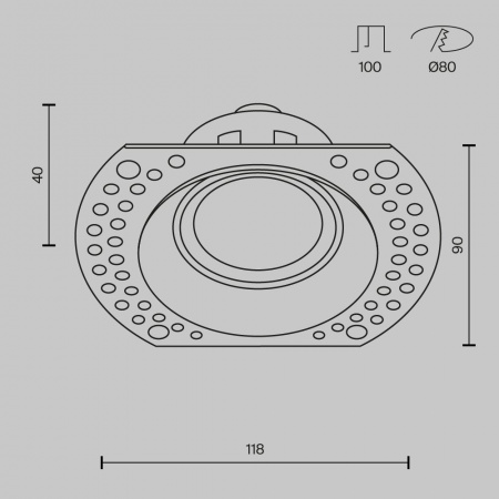 фото Встраиваемый светильник Maytoni Technical Dot DL042-01-RD-B, черный